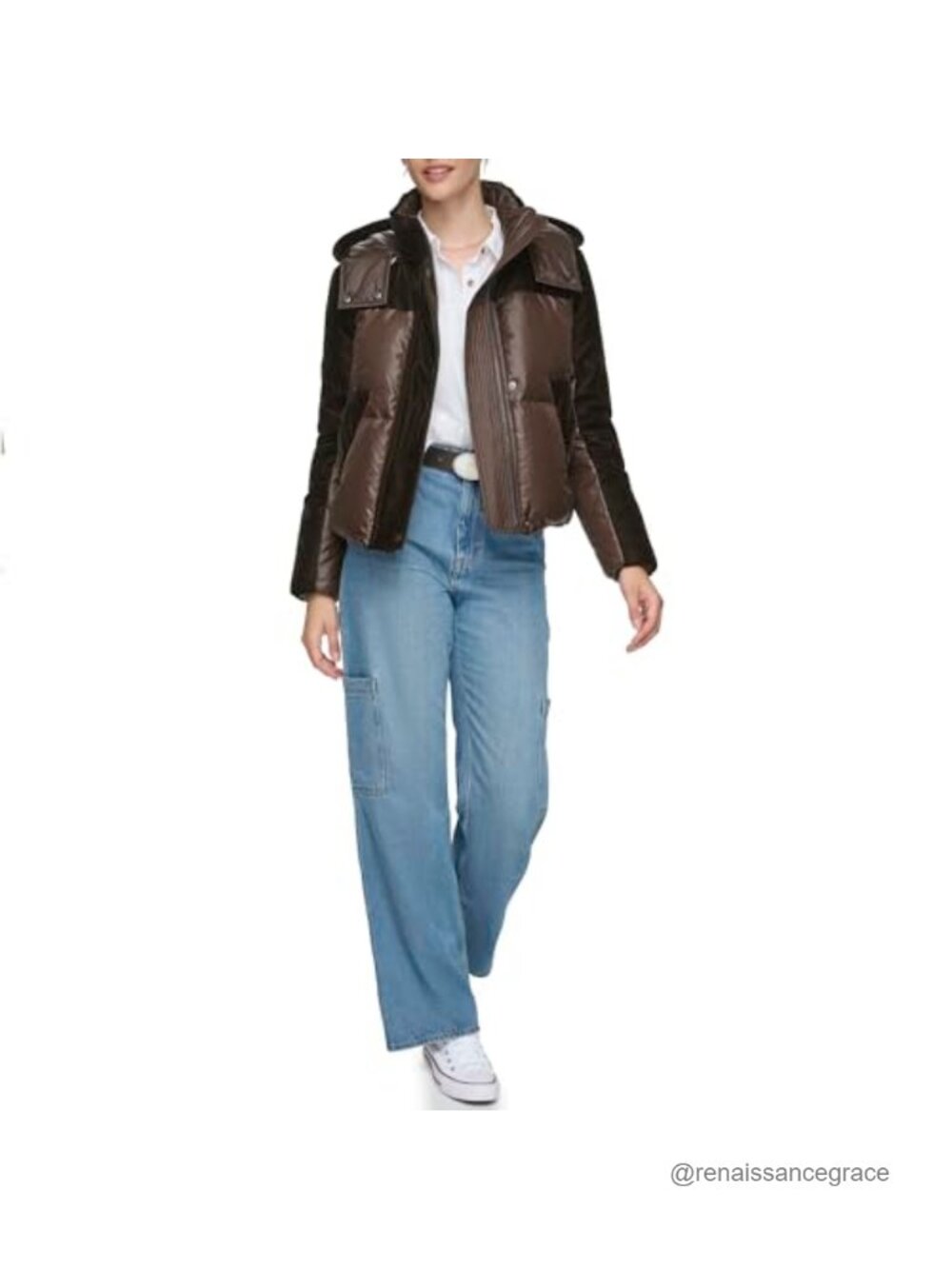 Womens Down Puffer Jacket Quilted Warm Winter Coat with Hood